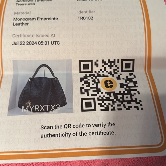 Louis Vuitton Black Leather Artsy with COA - Picture 8 of 8